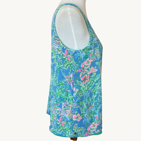 Lilly Pulitzer Florin Reversible Multi Colorful Bright Sleeveless Coastal Top S - Picture 3 of 6